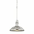 Thomas Lighting Blakesley 1-Light Pendant In Brushed Nickel With Frosted Glass CN200142